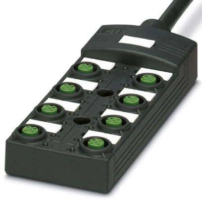 Phoenix Contact - Passiver Sensor-/Aktor-Verteiler (mit Leitung) Sensor-Aktor-Box SACB-8/16-L-#1452738 10,0PUR SCO P − 1 Stüc
