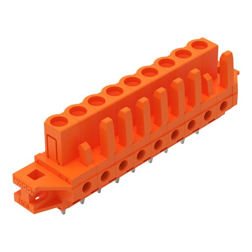 WAGO - Leiterplattensteckverbinder THT-Federleiste gerade 232-169/031-000 Maß 5,08mm,orange − 25 Stück