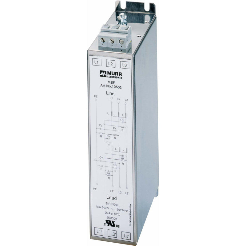 Murrelektronik - Geräteüberspannungsschutz für Energietechnik/Stromversorgung Netzentstörfilter MEF 3/2 12 A T I:12A U:3x500VAC