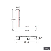 LTS Licht&Leuchten - Elektrisches Zubehör/Ersatzteile für Leuchten L-Verbinder NEO-A L/IN/9511KIEsw schwarz