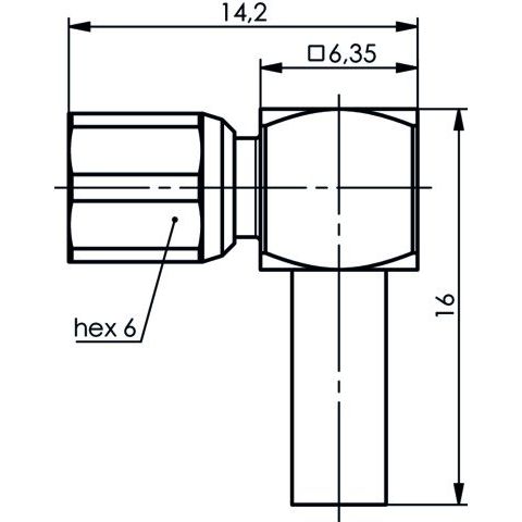 Telegärtner - Koax-Steckverbinder SMC-Winkelbuchse AU 50Ohm 100024911 G8 (RD-316) − 5 Stück