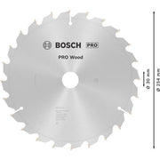 Bosch - Kreissägeblatt PRO Wood Kreissägeblatt, 2608640434 254 x 2 x 30 mm, Z24