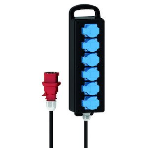 Bals Elektrotech - CEE-Steckdosen-Kombination (IEC 60309) Vollgummi-Blockverteiler 53247