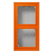 Jung - Aufputzgehäuse für Unterputzgerät Aufputz-Kappe 2fach LC 582 A 224 orange (32080)