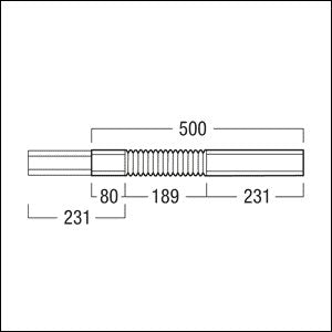 Zumtobel - Mechanisches Zubehör/Ersatzteile für Leuchten Flexibler-Verbinder TECTON V FLEX 500