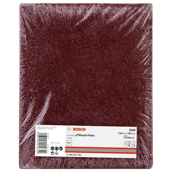 Bosch - Schleifpapier/Schleifvlies Schleifblatt C420 SfWP, 2608621591 230 x 280 mm, G40