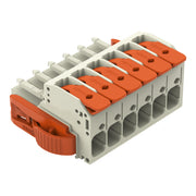 WAGO GmbH & Co. KG - Ein- und mehrpolige Klemmenleiste 1-Leiter-Federleiste 831-1106/038-000 Push-inCAGECLAMP,lgr − 12 Stück