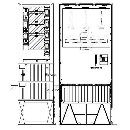 GSAB Elektrotechnik - Zähler-Komplettschrank Wandlermessung 01.W630.NH4-88 630A Thüringer Ener