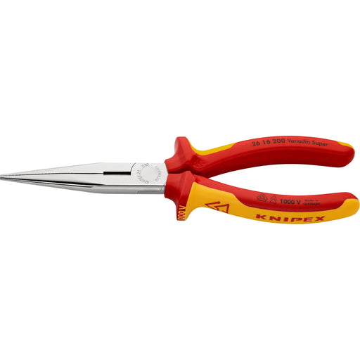 Knipex - Flachzange Flachrundzange 26 16 200 mit Schneide, 200mm