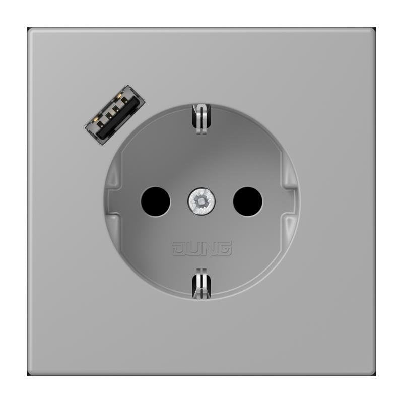 Jung - Steckdose SCHUKO Steckdose LC 1520-18 A 204 gris moyen (32012)