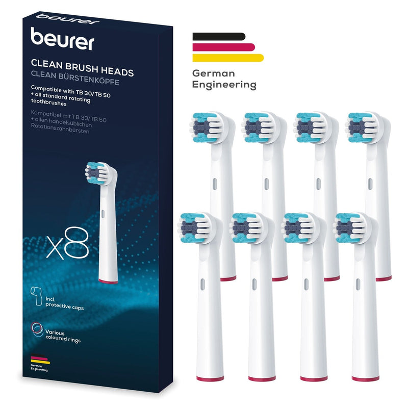 Beurer - Zubehör/Ersatzteile für Körperpflegegeräte Aufsteckbürste TB 30/50 Clean 8er Mundpflege-Zubehör