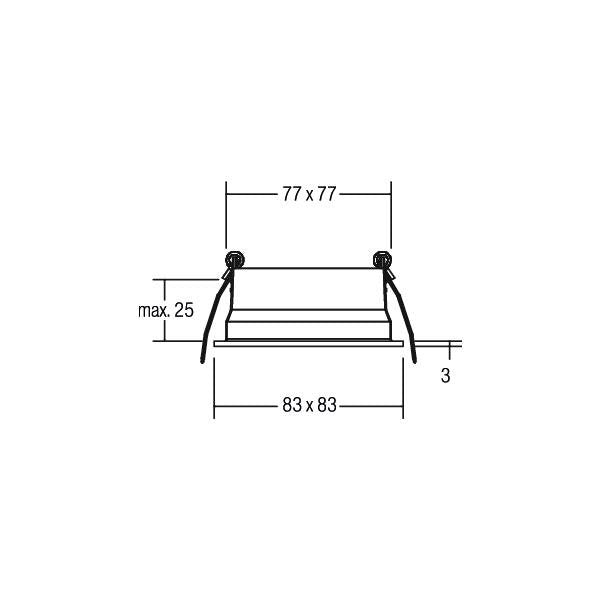 Brumberg Leuchten - Mechanisches Zubehör/Ersatzteile für Leuchten Einbauring 82040170 weiß 83x83mm
