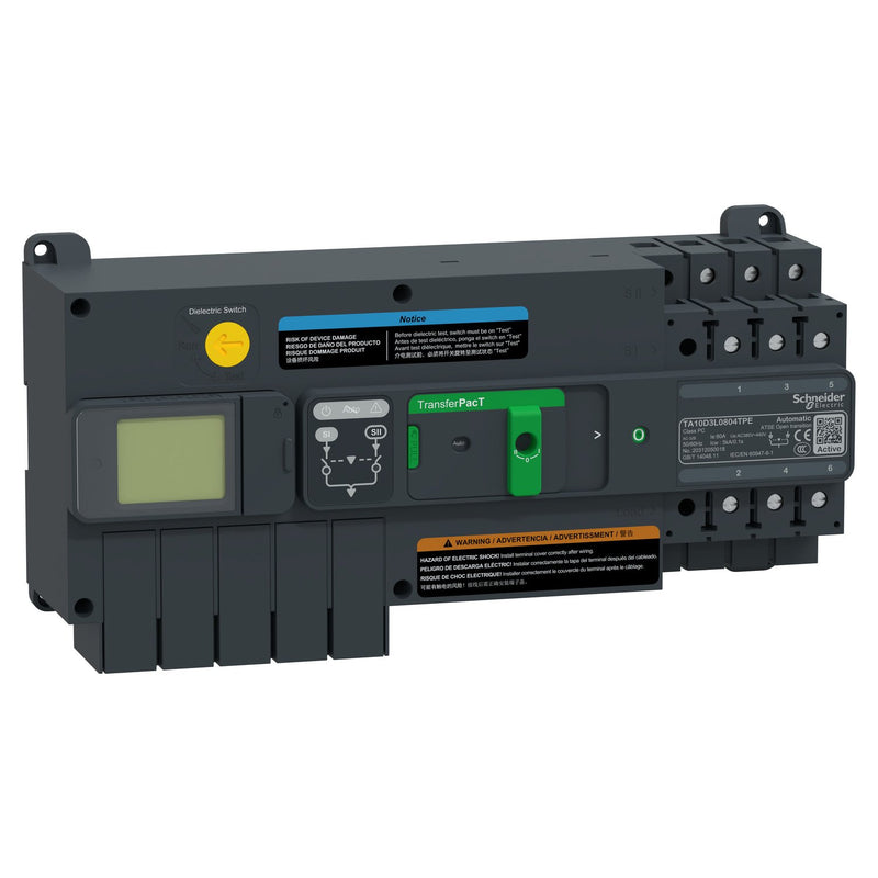 Schneider Electric - Lastschalter Netzumschaltung autom. TA10D3L0804TPE 80A 3P LCD 400VAC