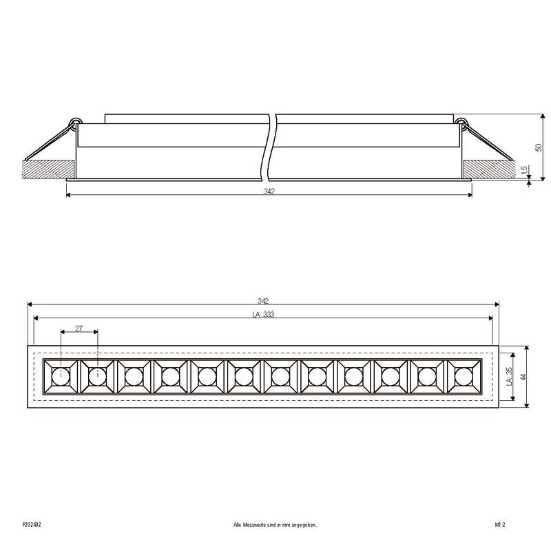 EVN Lichttechnik - Downlight/Strahler/Flutlicht LED-Einbauleuchte P202402 3000K ws