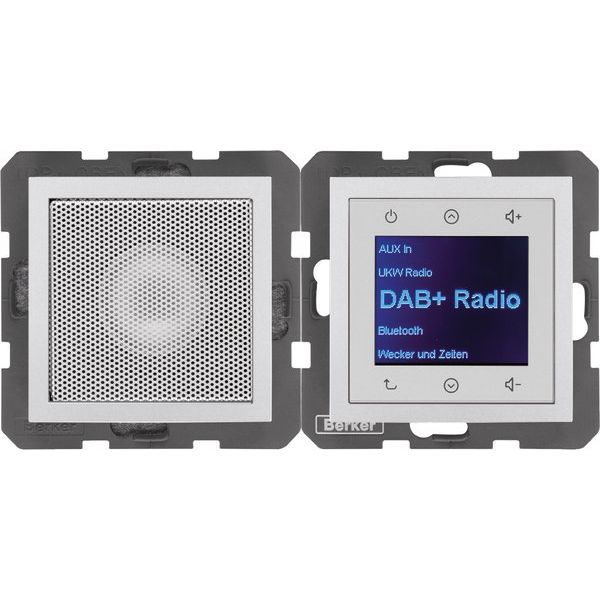 Berker - Elektronik-Gerät für Installationsschalterprogramme Radio mit Lautspr. DAB+, B 30801404 t.,B.x alu