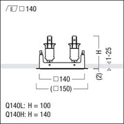 Zumtobel Group - Mechanisches Zubehör/Ersatzteile für Leuchten Planarrahmen PANOS INF #60800684