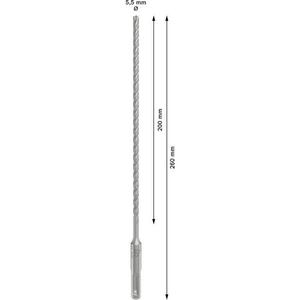 Bosch - Bohrer PRO SDS plus-5X 2608836609 Hammerbohrer 5,5 x