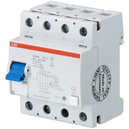 ABB Stotz S&J - Fehlerstrom-Schutzschalter FI-Schutzschalter F204B-100/0,3L 4P,TypB,100A,300mA