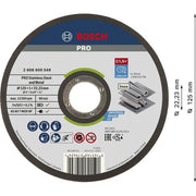Bosch - Trenn-/Schleifscheibe PRO Stainless Steel and 2608600549 Metal Trennscheibe