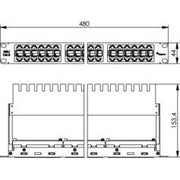 Telegärtner - Patchpanel Kupfer Durchführungspanel sw 100007040 48x AMJ-Kuppl. Cat6