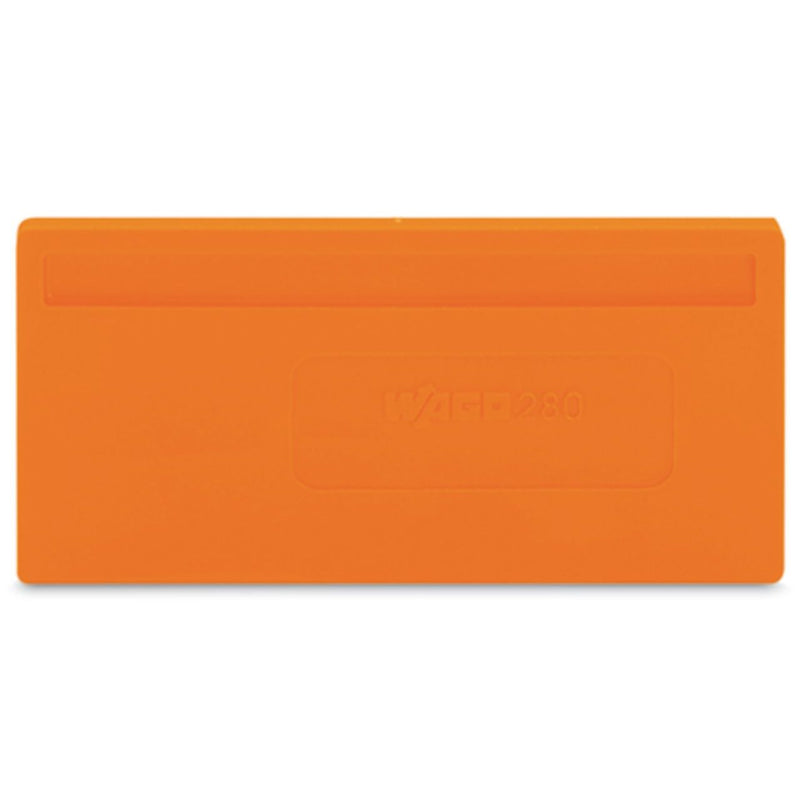 WAGO - Abschluss- und Zwischenplatte für Reihenklemme Trennwand 280-311 orange − 25 Stück