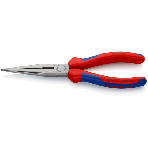 Knipex - Flachzange Flachrundzange 26 12 200 SB mit Schneide, 200mm