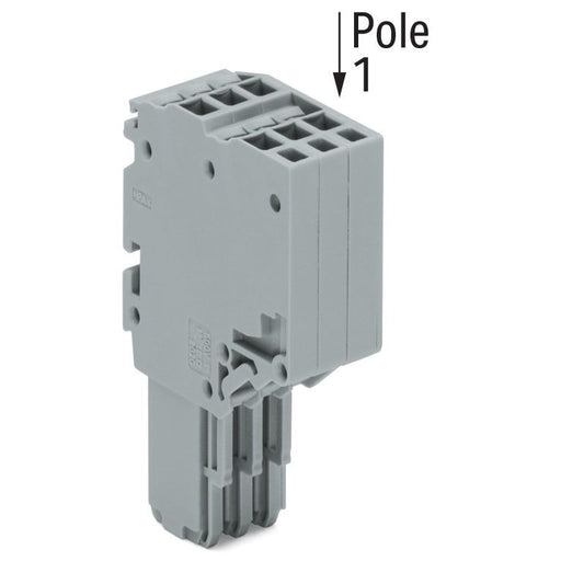 WAGO - Ein- und mehrpolige Klemmenleiste 2-Leiter-Federleiste 2020-211 CAGECLAMP,1,5mm²,gr − 20 Stück