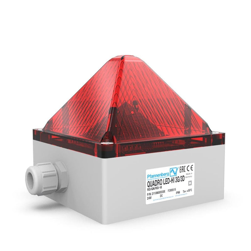 Pfannenberg - Explosionsgeschützte Blitzleuchte LED-Leuchte QUADRO  #21108645009 3G/3D ATEX rot