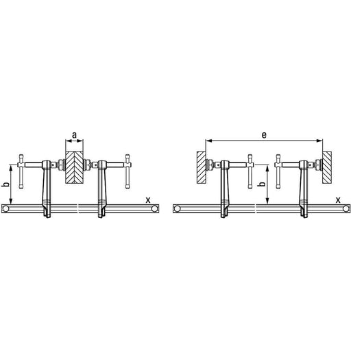 BESSEY - Schraubzwinge Hochleistungszwingen-Set GSV300M variabel