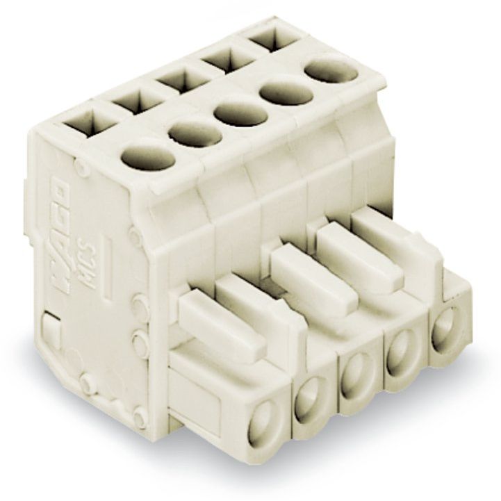 WAGO - Kabelsteckverbinder für Leiterplattensteckverbinder Federleiste 722-205/026-000 5p 5mm abgew. − 100 Stück