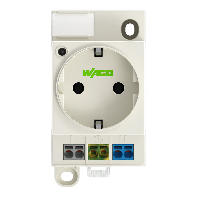 WAGO - Steckdose Reiheneinbau Schaltschrank-Steckdose 709-581 Schutzk.m.LED-Status