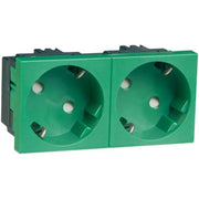 Peha - Schalter-/Steckdosenkombination SCHUKO-EB-Steckd.2-fach gn D 6212.42 EMS SI WI 16A 250V 2-pol.33G
