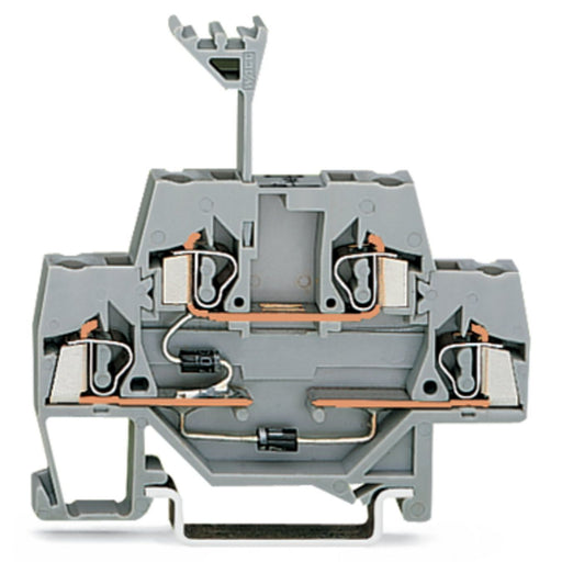 WAGO - Bauelement-Reihenklemme Bauelementklemme 280-941/281-491 2 Dioden 1N4007,grau − 50 Stück