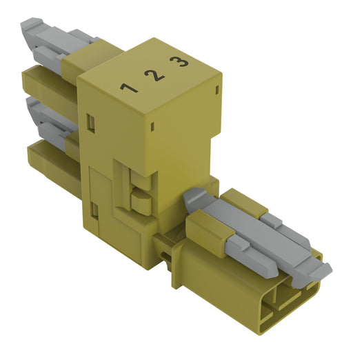 WAGO - Kompaktverteiler für steckbare Gebäudeinstallation h-Verteiler 3-polig 890-1762 Kod. B,hellgrün − 50 Stück