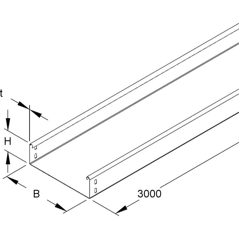 Niedax - Kabelrinne Kabelrinne RLU 60.600 inkl.Verbinder − 6 Meter