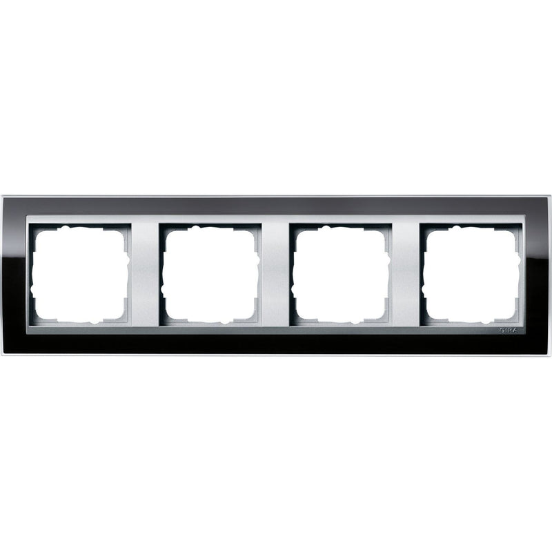 Gira - Abdeckrahmen 4fach 0214736 klar schwarz