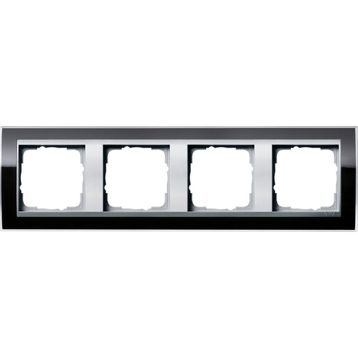 Gira - Abdeckrahmen 4fach 0214736 klar schwarz