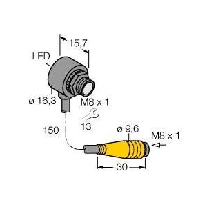 Turck - Lichttaster energetisch Reflexionslichttaster T8AP6D100Q