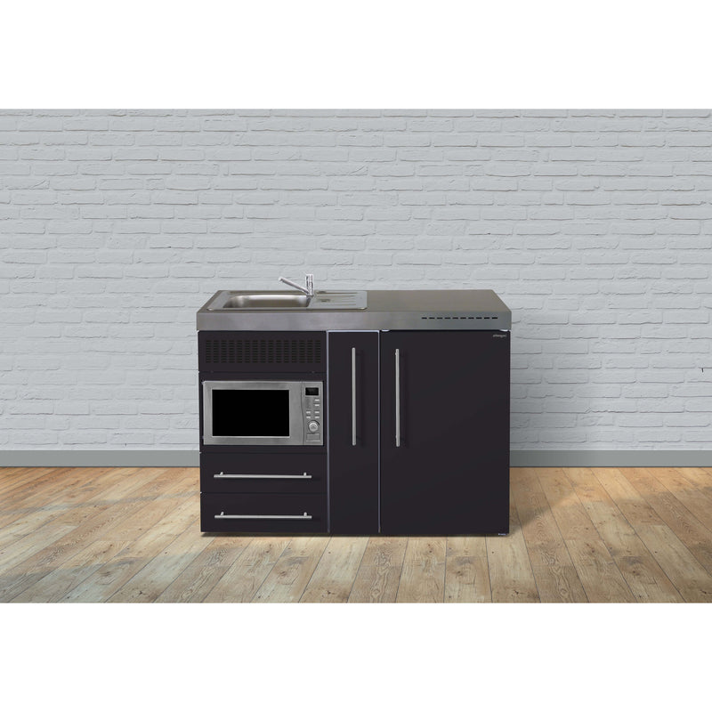 Stengel - Mini-Küche Miniküche Premiumline MPMSM120AKSMWKSreBli Schwarz matt
