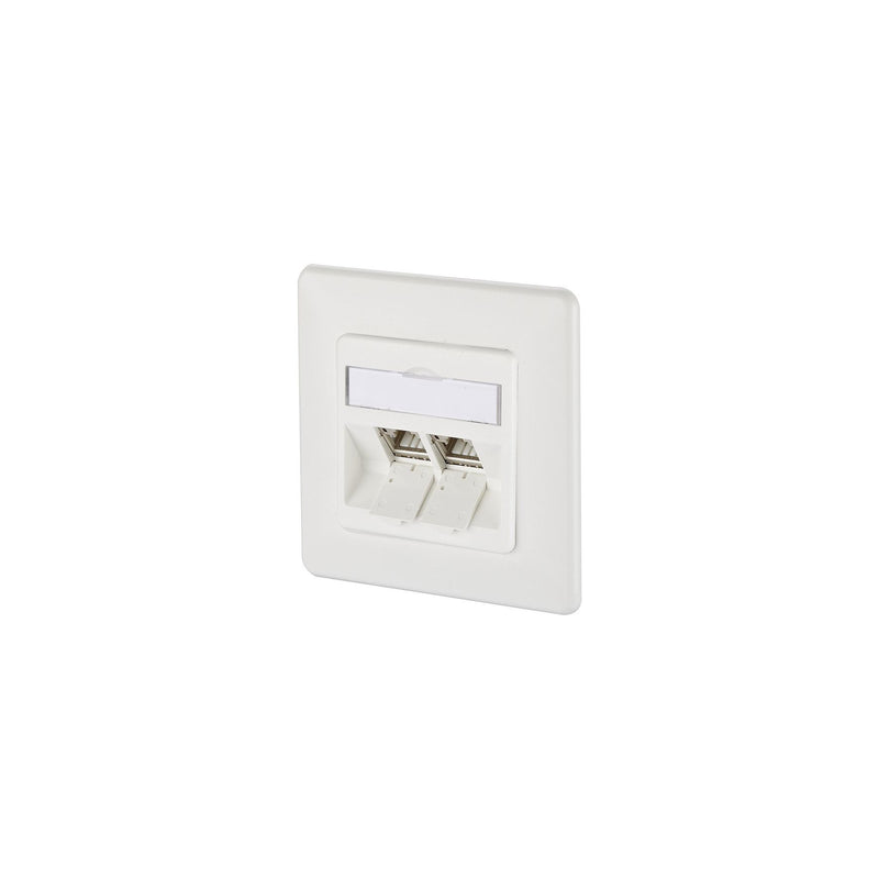 Metz Connect - Kommunikationsanschlussdose Kupfer Anschlussdose C6Amodul UP 130B12D21002-E 2Port 270 UP,rws − 10 Stück