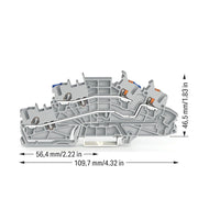 WAGO - Installations-Etagenklemme Installationsetagenklemme 2203-6549 2,5 mm² Hybrid − 50 Stück