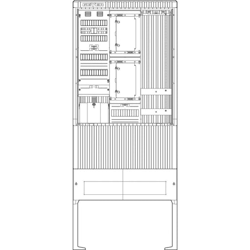 ABN - Zähler-Komplettschrank Zähleranschlusssäule SZ207ZL2503A 2 ZPAPZ Leerpl. 5pol