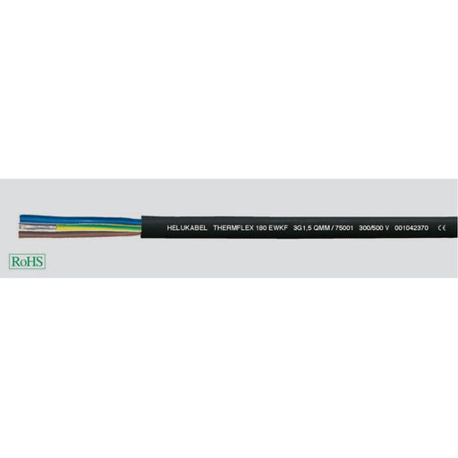Klimaprime - Energiekabel < 1 kV, für ortsveränderlichen Einsatz HEL T180 EWKF 4G1,5 Silik T180 EWKF 4G1,5 on Schlauchltg