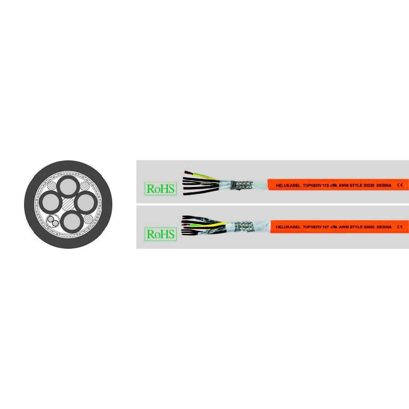 Energiekabel < 1 kV, für ortsveränderlichen Einsatz HEL T 113 (4x1,5 +(2x1)) M T 113 (4x1,5 +(2x1)) otor,Servo,Geberltg