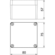 OBO Bettermann - Leergehäuse Aluminiumleergehäuse Mx 080705 SGR lgr, pulverbesch