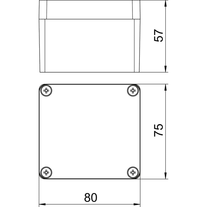 OBO Bettermann - Leergehäuse Aluminiumleergehäuse Mx 080705 SGR lgr, pulverbesch