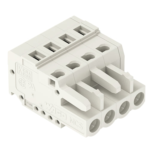 WAGO - Kabelsteckverbinder für Leiterplattensteckverbinder Federleiste 721-104/026-000 0,08-2,5qmm, 4p. − 100 Stück