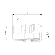 Lapp Zubehör - Kabelverschraubung SKINTOP-INOX-NPT-1/2 53806780 − 5 Stück