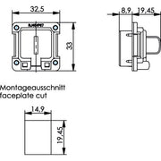 Telegärtner - Zubehör/Ersatzteile für modulares Anschlusssystem EB-Flansch ohne Montageset 100023157 für AMJ-Modul/Kuppl