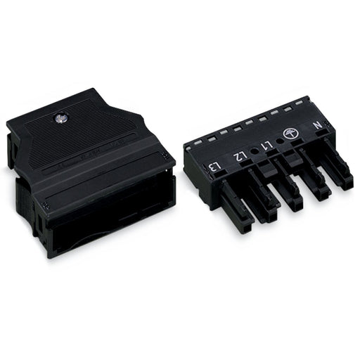 WAGO - Steckverbinder für steckbare Gebäudeinstallation Buchse 770-105 2x0,5-4mmq schwarz